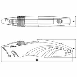 Estilete Autorretrátil Com Armazenamento de Lâminas (44033/404) - Tramontina Pro