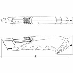 Estilete Autorretrátil Com Ponta Bico de Pato (44033/403) - Tramontina Pro