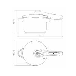 Panela de Pressão Solar Aço Inox e 5 Dispositivos de Segurança 6L - Tramontina 