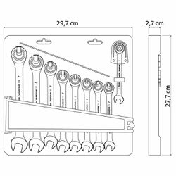 Jogo de Chaves Combinadas Com Catraca 9 Peças (42248/209) - Tramontina