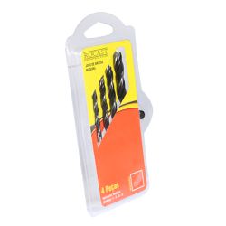 Jogo de Brocas 3 Pontas para Madeira 4 peças 4,0 a 8,0mm 53,0073 ROCAST