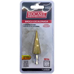 Broca Escalonada em Aço Rápido HSS Numero 2 4a20mm 170,0002 ROCAST
