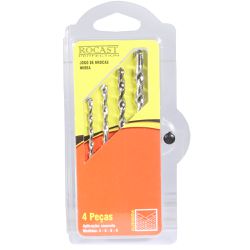 Jogo de Brocas Vídia Metal Duro DIN8039 4 peças 4,0a8,0mm 16,0054 ROCAST