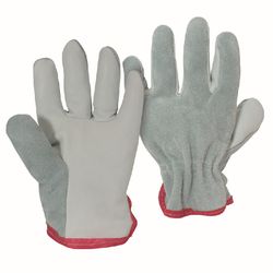 Luva Mista de Vaqueta e Raspa Tipo Petroleira Tamanho Único PPM 12 PROTEPLUS