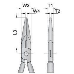 Alicate Tipo Telefone Bico Reto IOX Isolado 168mm 029610 - Gedore