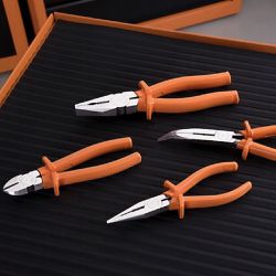 Alicate Meia Cana Bico Longo Curvo Isolado 1000V - 8'' (44004/180) - Tramontina Pro