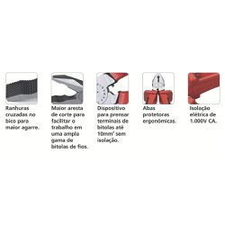 Alicate Eletricista Isolado IEC 60900 - 8'' Tramontina PRO