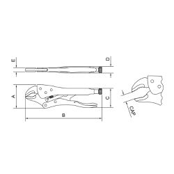 Alicate de Pressão Mordente Curvo 10