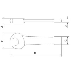 Chave Fixa de Bater 1.1/8'' Tramontina PRO