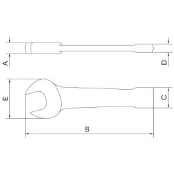 Chave Fixa de Bater 2.3/16'' (44629/015) - Tramontina Pro