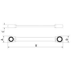 Chave Estrela Com Catraca 8 x 9mm (44634/101) - Tramontina Pro