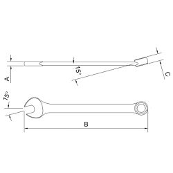 Chave Combinada 21 mm Tramontina PRO