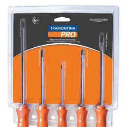 Jogo Chaves de Fenda 5 Peças (44130/505) - Tramontina Pro,