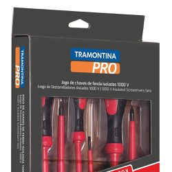 Jogo de Chaves de Fenda Isolada IEC 60900 - 6 Peças (44315/406) - Tramontina Pr