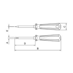 Chave de Fenda Isolada em Aço Cromo Vanádio 3/16'' x 6'' (44115/023) - Tramontina Pro