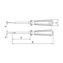 Chave de Fenda Ponta Chata em Aço Cromo Vanádio 1/4'' x 6'' (44115/032) - Tramontina Pro