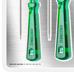 Jogo De Chave De Fenda Torx Com Cabo Reto De T 7 A T 30 231506BN - Belzer