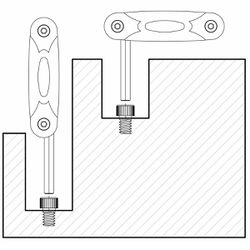 Jogo de Chave Allen Hexagonal Com Armação 7 Peças (44401/207) - Tramontina Pro