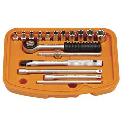 Maleta Com Soquetes e Acessórios 1/4'' - 17 Peças (44805/217) - Tramontina Pro