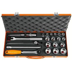 Maleta Com Soquetes Sextavados e Acessórios 1/2'' - 22 Peças (44832/423) - Tramontina Pro