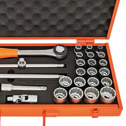 Maleta Com Soquetes Estriados e Acessórios 1/2'' - 43 Peças (44833/443) - Tramontina Pro