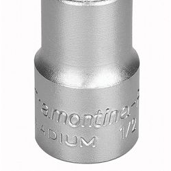 Soquete Sextavado em Aço Cromo Vanádio 15 mm - Encaixe 1/2'' Tramontina PRO