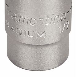 Soquete Sextavado em Aço Cromo Vanádio 17 mm - Encaixe 1/2'' - Tramontina Pro
