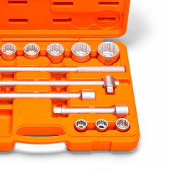 Maleta Com Soquetes Estriados e Acessórios 3/4'' - 14 Peças (44853/214) - Tramontina Pro