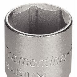 Soquete Sextavado em Aço Cromo Vanádio 21 mm - Encaixe 1/2'' - Tramontina Pro