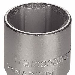 Soquete Sextavado em Aço Cromo Vanádio 28 mm - Encaixe 1/2'' - Tramontina Pro