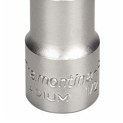 Soquete Sextavado em Aço Cromo Vanádio 1/2'' - Encaixe 1/2'' - Tramontina Pro