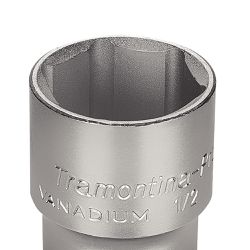 Soquete Sextavado em Aço Cromo Vanádio 25/32'' - Encaixe 1/2'' Tramontina PRO