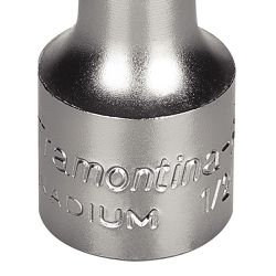 Soquete Estriado em Aço Cromo Vanádio 8 mm - Encaixe 1/2'' - Tramontina PRO