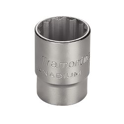 Soquete Estriado em Aço Cromo Vanádio 19 mm - Encaixe 1/2'' - Tramontina Pro