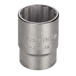 Soquete Estriado em Aço Cromo Vanádio 22 mm - Encaixe 1/2'' Tramontina PRO