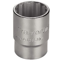Soquete Estriado em Aço Cromo Vanádio 24 mm - Encaixe 1/2'' - Tramontina Pro
