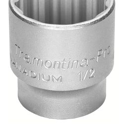 Soquete Estriado em Aço Cromo Vanádio 30 mm - Encaixe 1/2'' - Tramontina Pro