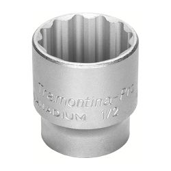 Soquete Estriado em Aço Cromo Vanádio 30 mm - Encaixe 1/2'' - Tramontina Pro