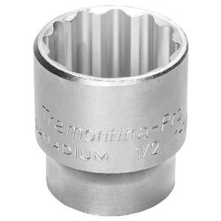 Soquete Estriado em Aço Cromo Vanádio 1.1/4'' - Encaixe 1/2'' - Tramontina Pro