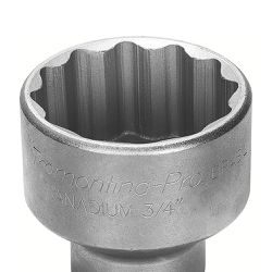 Soquete Estriado em Aço Cromo Vanádio 19 mm - Encaixe 3/4'' Tramontina PRO