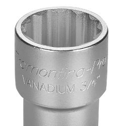 Soquete Estriado em Aço Cromo Vanádio 30 mm - Encaixe 3/4'' - Tramontina Pro