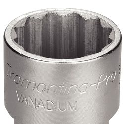 Soquete Estriado em Aço Cromo Vanádio 36 mm - Encaixe 3/4'' - Tramontina Pro