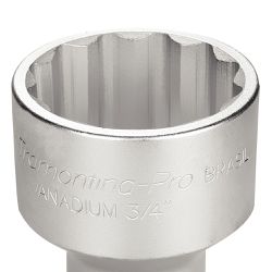 Soquete Estriado em Aço Cromo Vanádio 60 mm - Encaixe 3/4'' Tramontina PRO