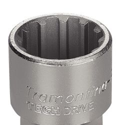 Soquete Techdrive em Aço Cromo Vanádio 30 mm - Encaixe 1/2'' Tramontina PRO