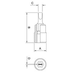 Soquete Ponta Chata 1/2'' x 10mm (44842/110) - Tramontina Pro