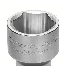 Soquete Sextavado em Aço Cromo Vanádio 19 mm - Encaixe 3/4'' - Tramontina Pro