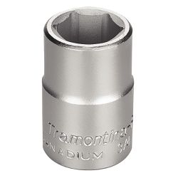 Soquete Sextavado em Aço Cromo Vanádio 21 mm - Encaixe 3/4'' - Tramontina Pro