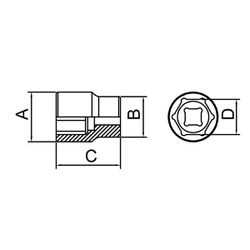 Soquete Sextavado 3/4'' x 1.5/8'' (44867/112) - Tramontina Pro