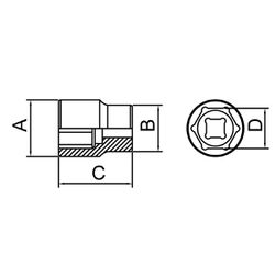 Soquete Sextavado 3/4'' x 1.13/16'' (44867/115) - Tramontina Pro