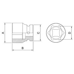 Soquete de Impacto Sextavado 3/4'' x 1.13/16'' (44892/118) - Tramontina Pro